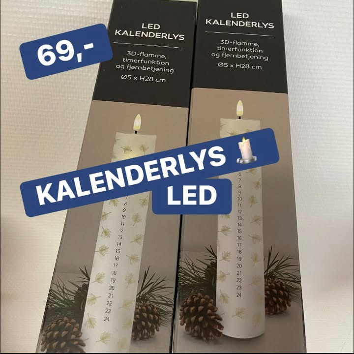 SuperBrugsen Dronninglund tilbyder kalenderlys LED med 3D-flamme og fjernbetjening til nedsat pris