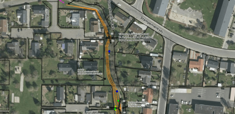 Klimatilpasningsprojekt spærrer cykelsti