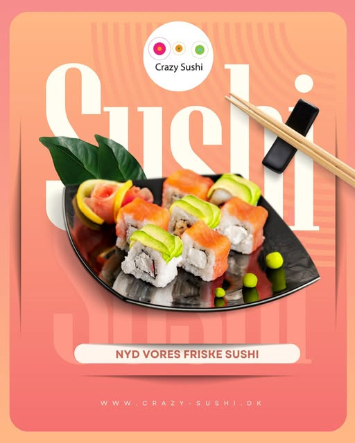 Crazy Sushi tilbyder weekendrabat på takeaway-menuer