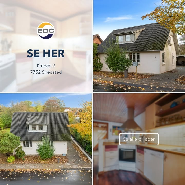EDC Hurup Thy præsenterer hyggeligt 1 1/2 plan hus centralt i Snedsted