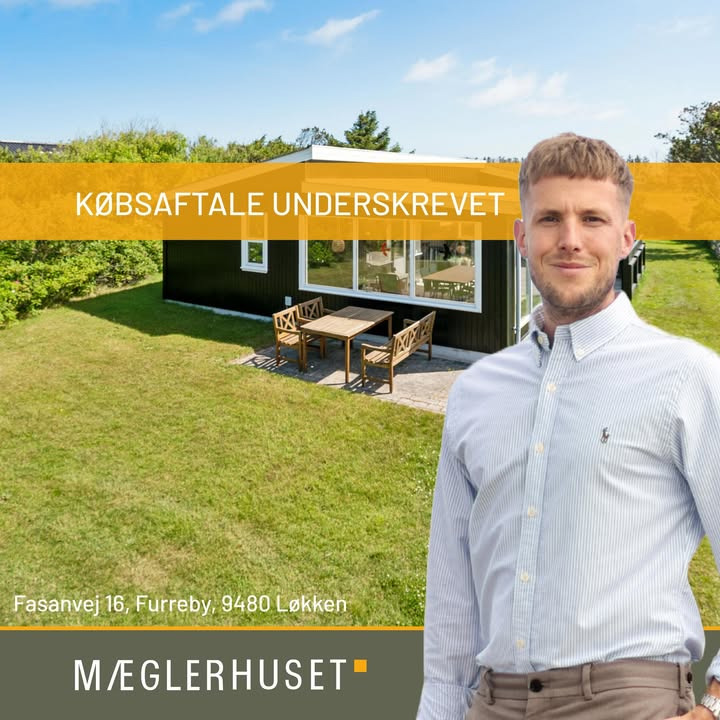 Mæglerhuset Vestkysten I/S melder om underskrevet købsaftale på Fasanvej 16 i Furreby