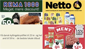 Få dansk kyllingebrystfilet til 25 kr. og hel and til 59 kr. - de bedste lokale tilbud