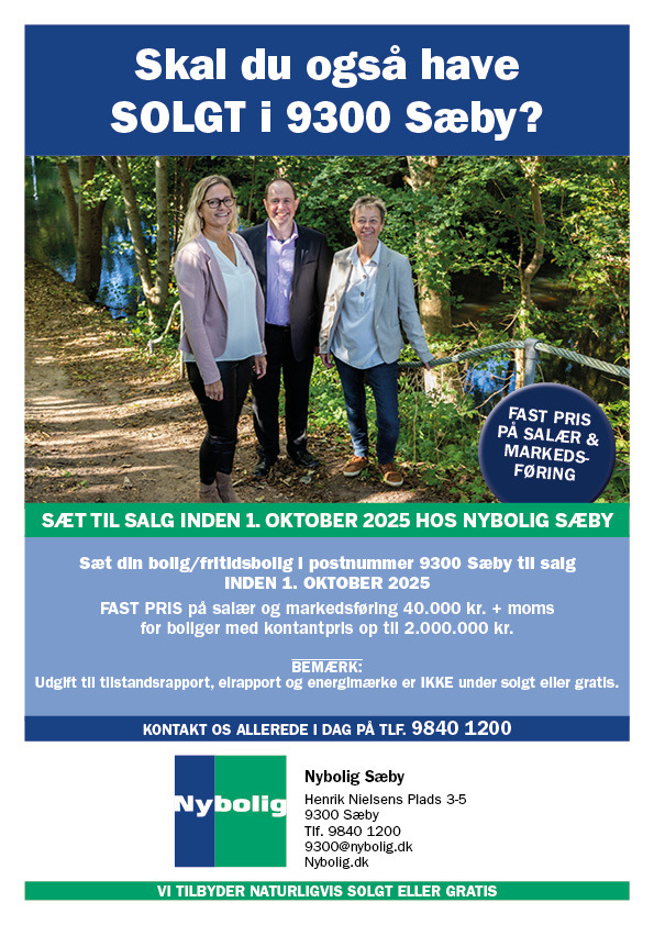 Nybolig Sæby A/S tilbyder fast pris på bolighandel i Sæby