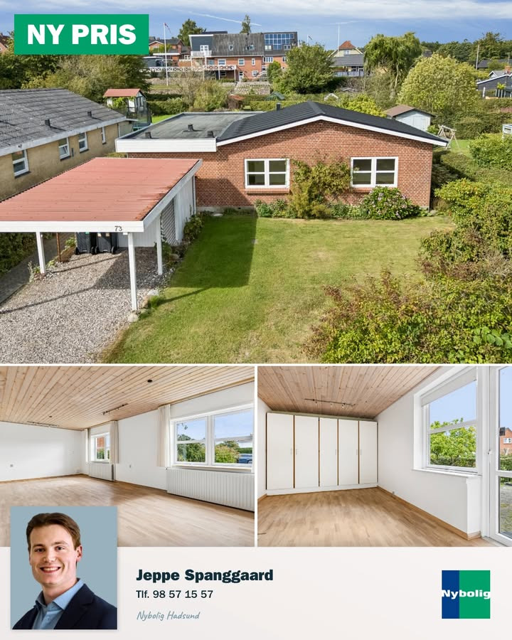 Nybolig Hadsund annoncerer prisændring på charmerende bolig i Hadsund