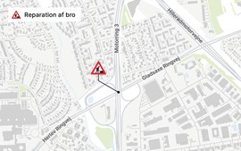 Reparation af underside af bro i krydset Motorring 3 og Gladsaxe Ringvej går i gang