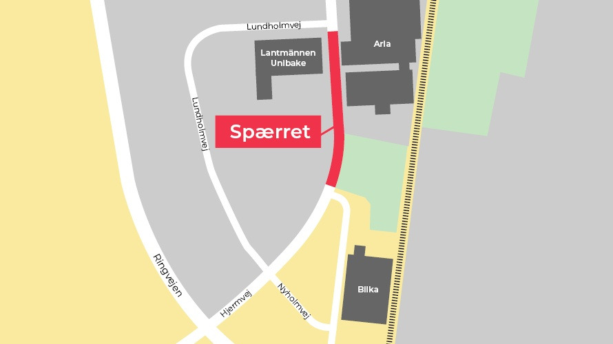 Trafikændringer i Holstebro: Afstribning ved Arla den 5. august