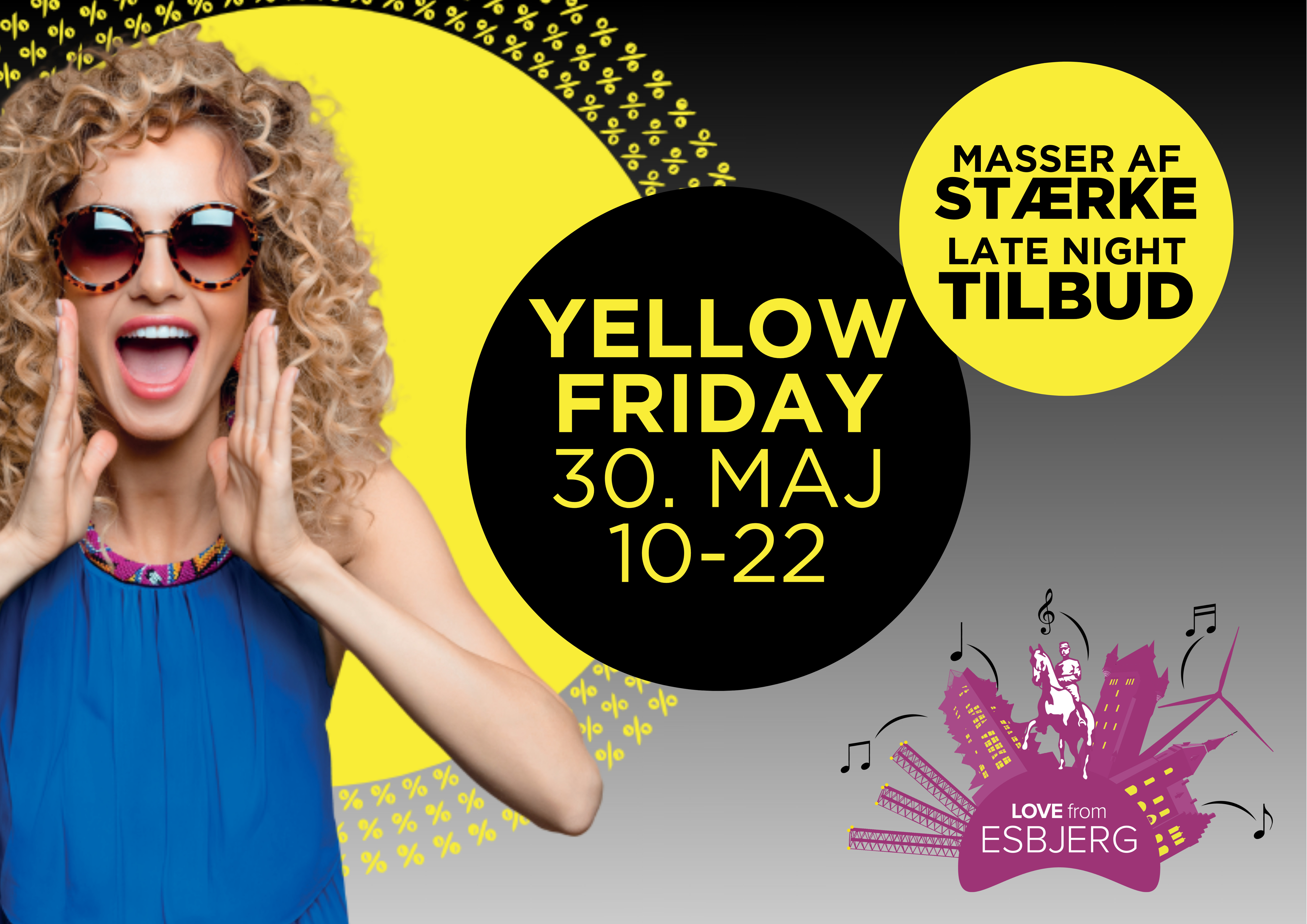 Oplev kærlighed og gode tilbud til Yellow Friday på Broen Shopping i Esbjerg