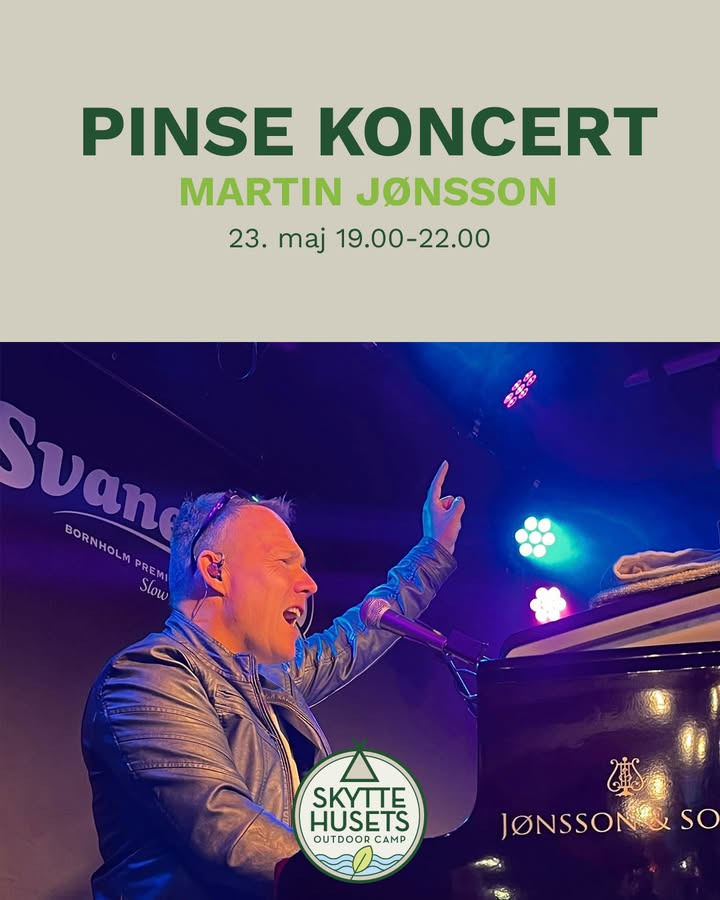 Skyttehusets Outdoor Camp holder pinsekoncert med Martin Jønsson ved søen