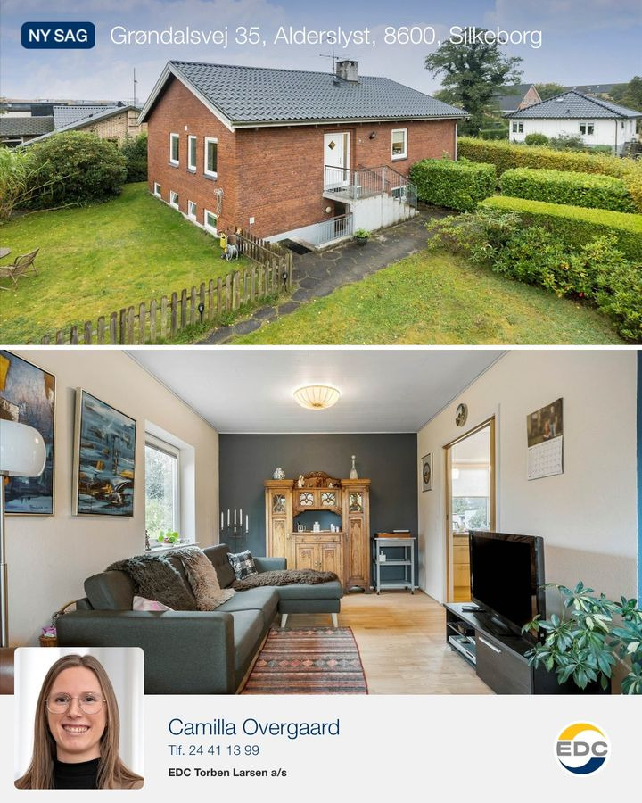 Ny sag hos EDC Torben Larsen: Bynær villa på Grøndalsvej med fredelig beliggenhed til salg