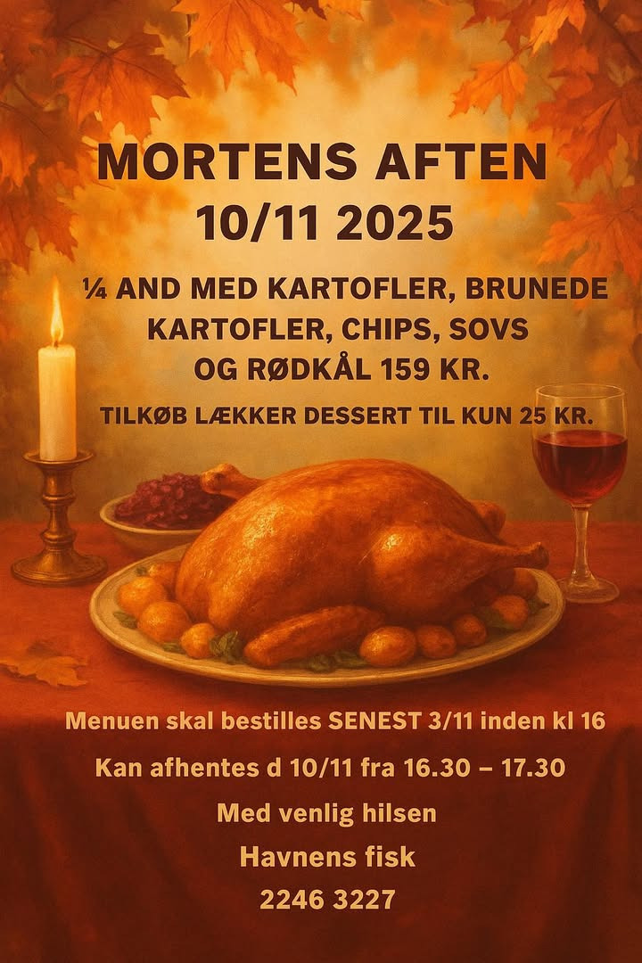 Havnens Fisk Øster Hurup er klar til at hjælpe med mortensaften maden