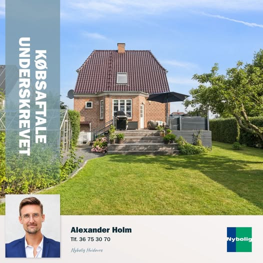 Nybolig Hvidovre - Alexander Holm ApS sikrer købsaftale for Klovborgvej 21 i Hvidovre