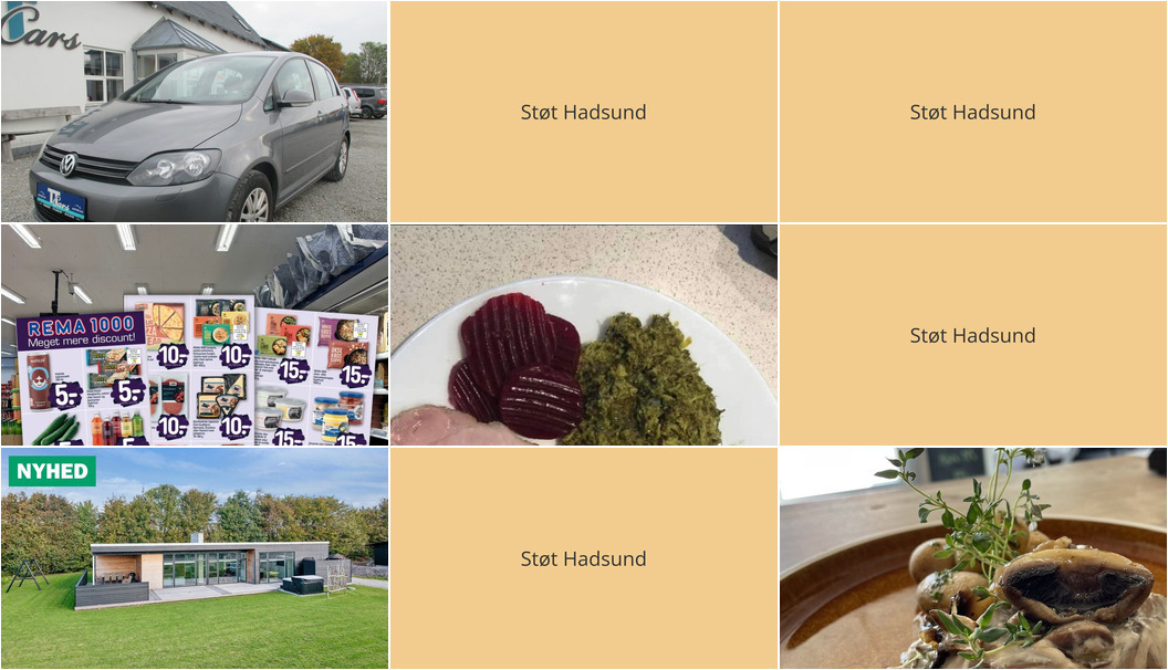 Nyt fra Havnens fisk og grill, Nybolig Hadsund, Oscar Biludlejning og 2 andre