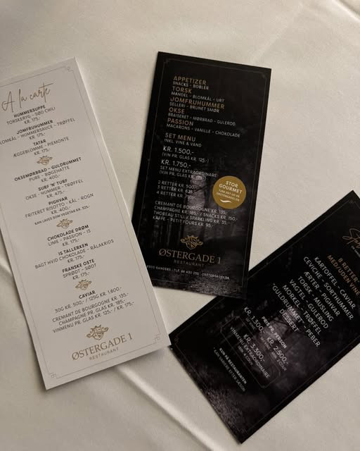 Østergade 1 præsenterer ny menu og gourmetoplevelser med ledige frokostpladser fredag og lørdag