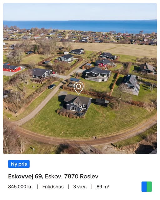 Nybolig Skive I/S annoncerer ny pris på Eskovvej 69 i Roslev til 845.000