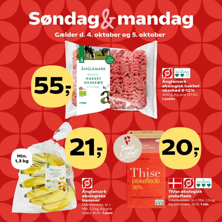 SuperBrugsen Hammerum har søndag & mandagskøb den 4. og 5. oktober