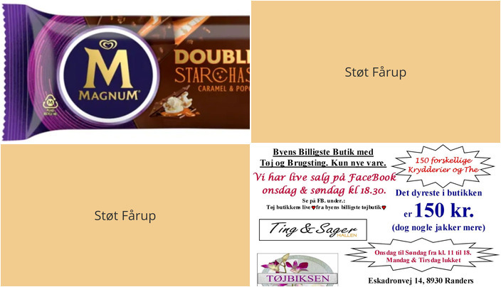 Nyt fra Spar Fårup og Rie & Henrik's Tøjbiks v/Rie Olesen