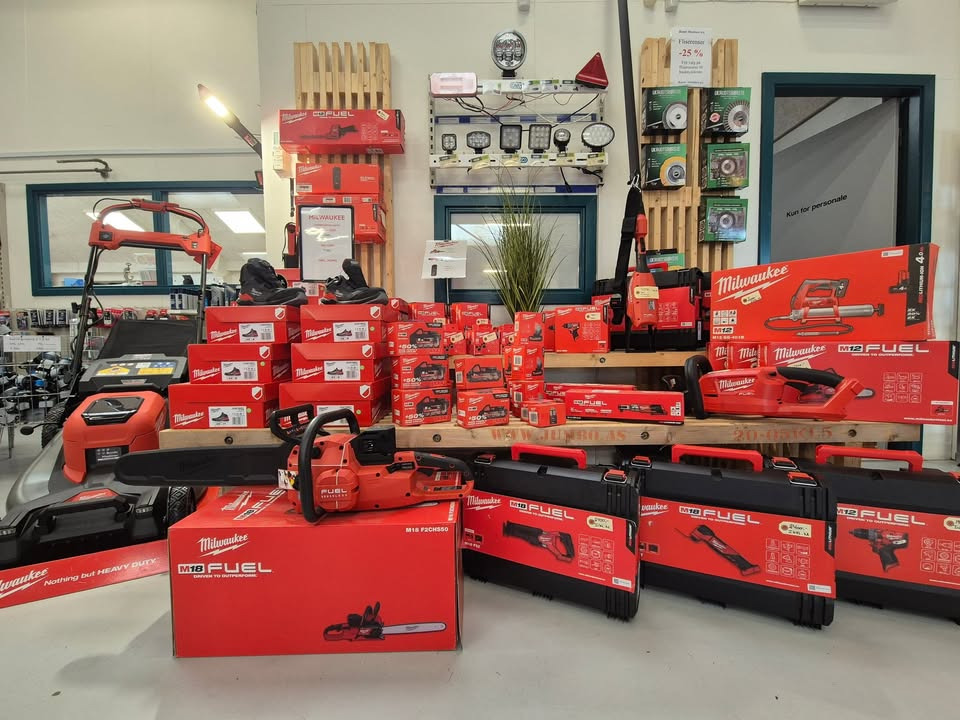 Bonde Maskiner annoncerer tilbud på Milwaukee maskiner og sko