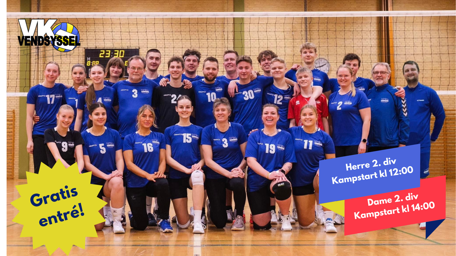 Sæsonens første hjemmekampe for VK Vendsyssel  – kom og hep på vores lokale volleyhelte!
