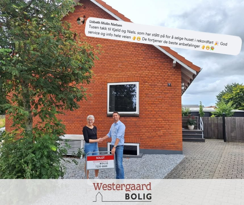 Glad sælger roser WESTERGAARD BOLIG for en hurtig handel på Smalbyvej 5