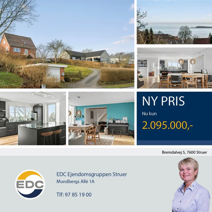 EDC Ejendomsgruppen Struer nedsætter prisen på Bremdalvej 5 med 100.000 kr.