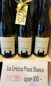 Den gode vino tilbyder eksklusiv Pinot Bianco fra La Cricca i marts