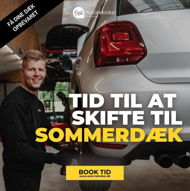 Autotekniker Kim Skytthe opfordrer til at skifte til sommerdæk og tilbyder komplet service