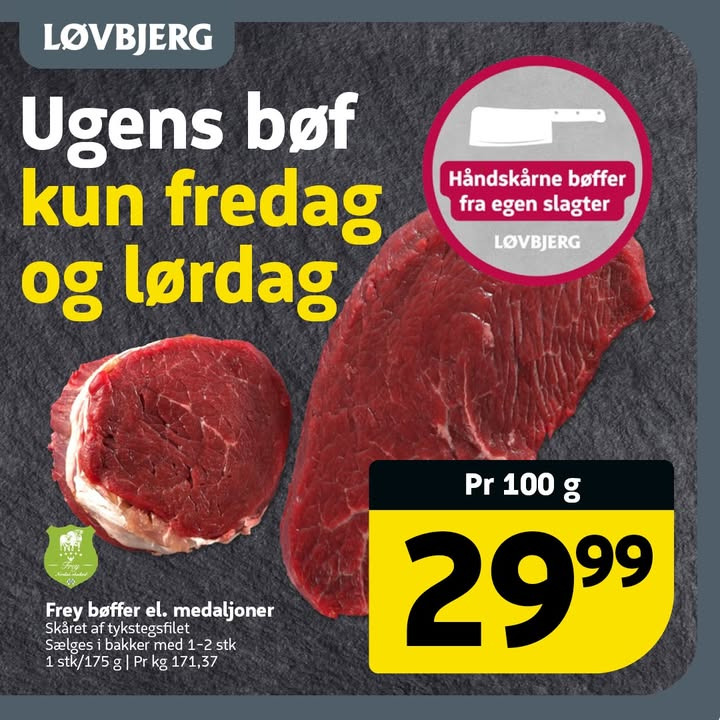 Løvbjerg Frederikshavn tilbyder særlige bøfpriser denne weekend