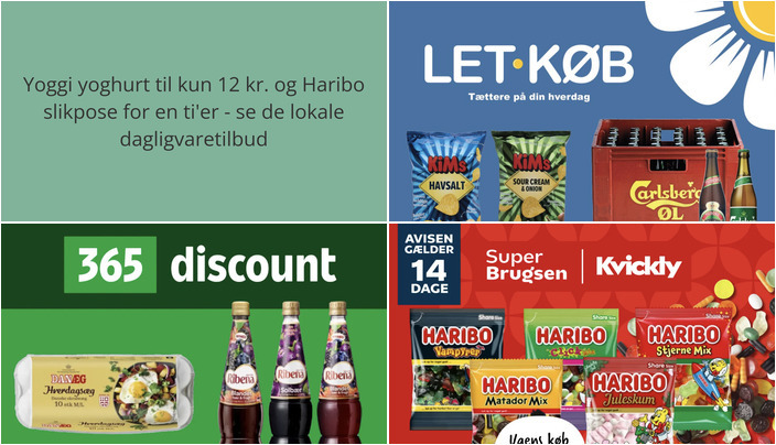 Yoggi yoghurt til kun 12 kr. og Haribo slikpose for en ti'er - se de lokale dagligvaretilbud