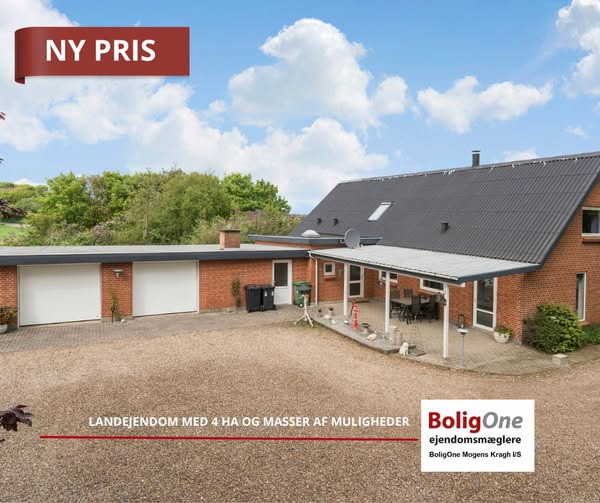 BoligOne Mogens Kragh I/S annoncerer ny pris på landejendom med ca. 4 ha