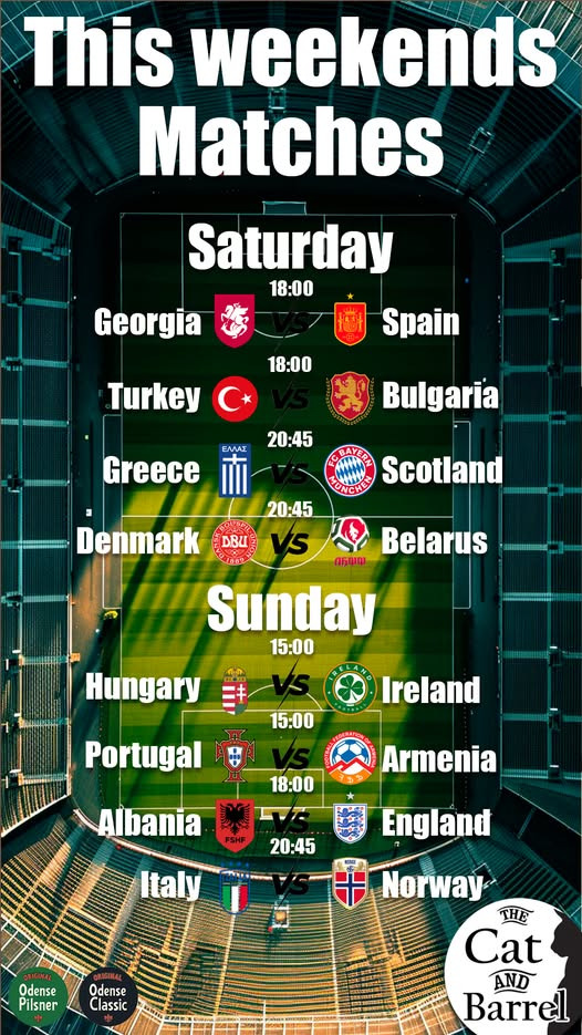 The Cat & Barrel inviterer til weekend med international fodbold på storskærm