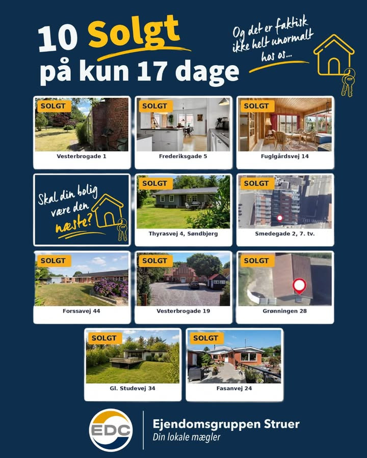 EDC Ejen­doms­grup­pen Struer har solgt 10 boliger på 17 dage
