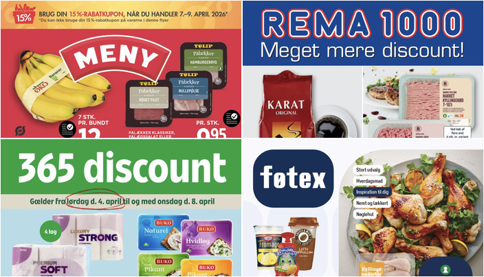 Gode tilbud på Buko flødeost til 10 kr. og Pink Lady æbler til 18 kr.