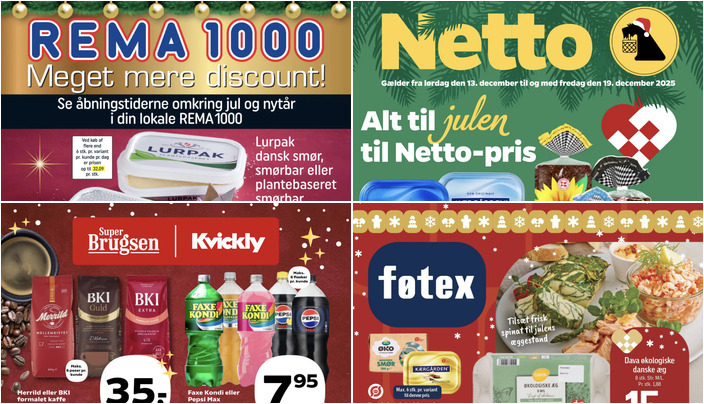 Flæskesteg til kun 9,95 kr. og Lurpak smør til 8 kr. - se de lokale dagligvaretilbud