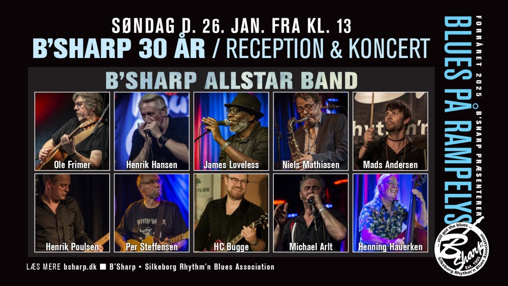 Reception og koncert med B'Sharp All Star Band i Silkeborg