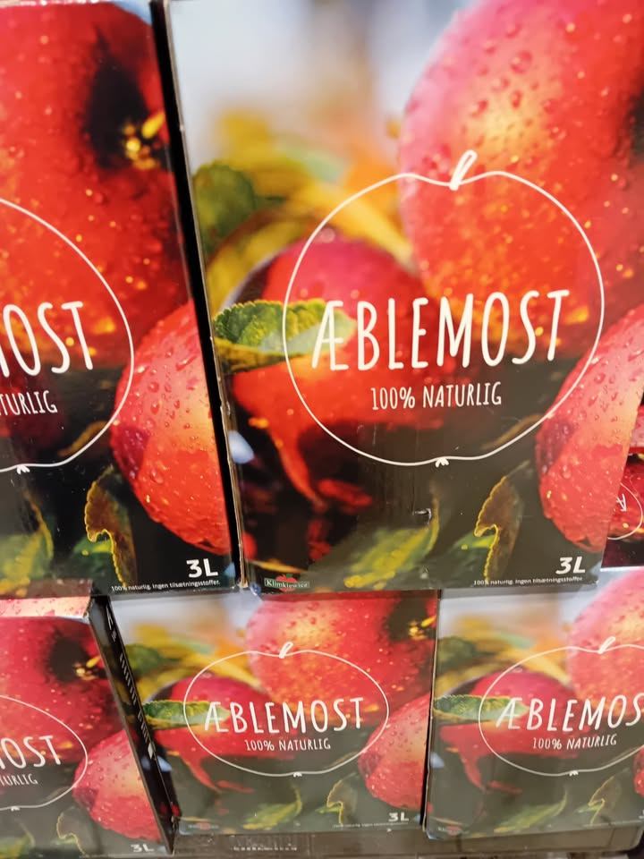 Meny Randers tilbyder æblemost i 3 liters boks til påskedagene