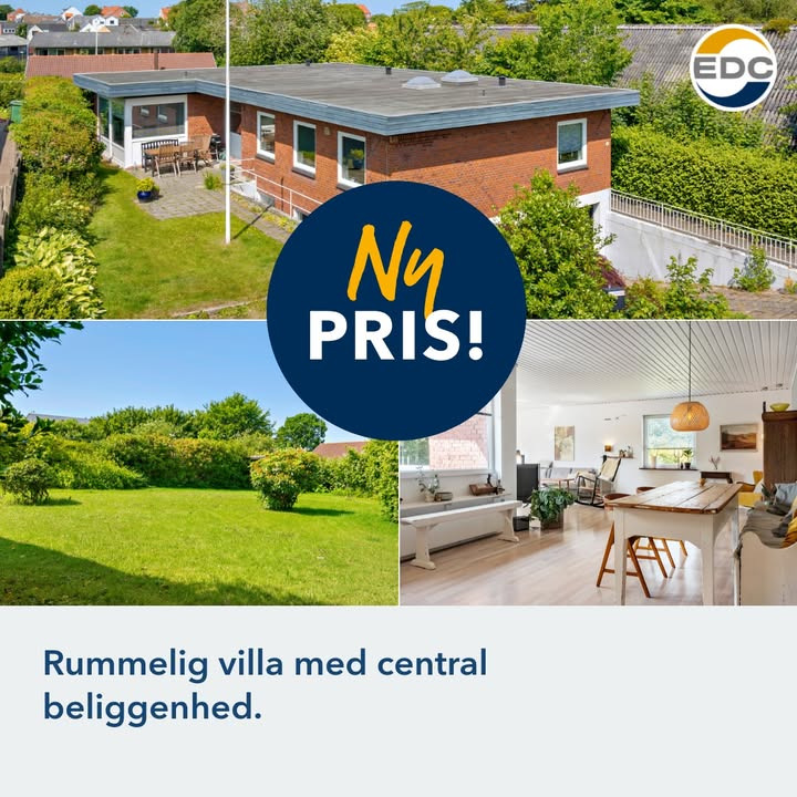 EDC Ejendomsgruppen Struer annoncerer prisnedsættelse på ejendom til kr. 998.000