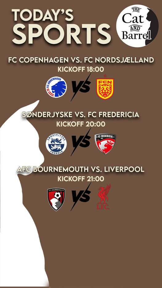 The Cat & Barrel viser dagens sport med topkampe