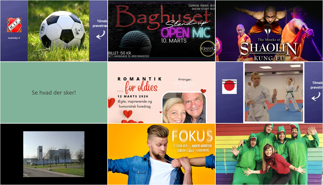 Fra fodboldtræning til komedieshow: Oplev den kommende uge i Ringsted