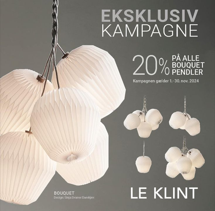 Spar 20% på Le Klints Bouquet-serie hos Thusgaard Living i november