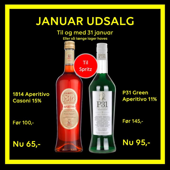 Januarudsalg hos Lahvino Wine & Spirits: Spar stort på populære italienske aperitivo