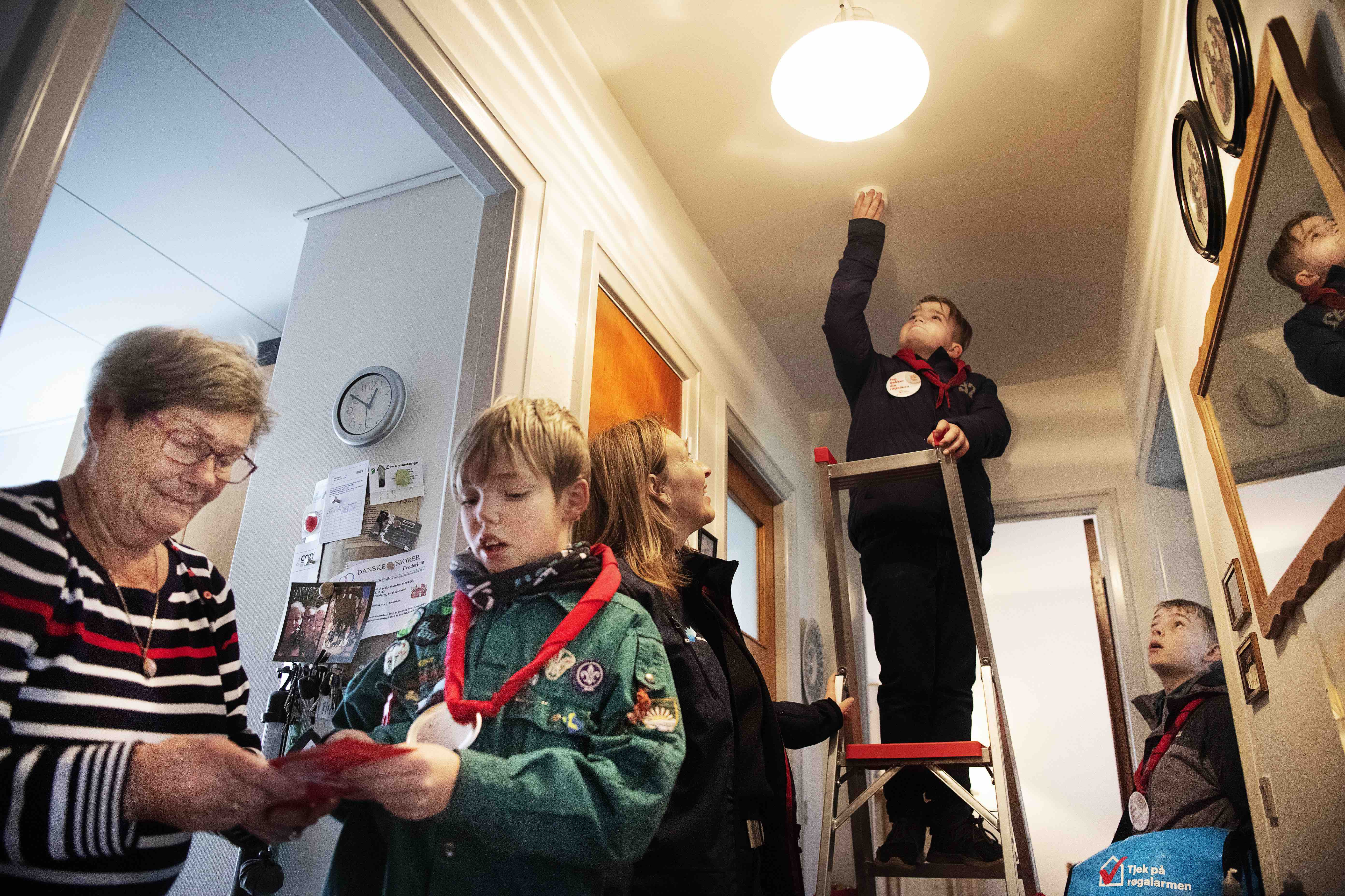 RøgalarmPatruljen tjekker røgalarmer i Hedensted Kommune lørdag den 18. november