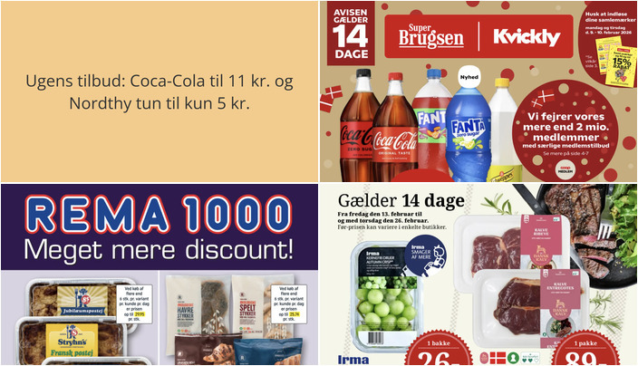 Ugens tilbud: Coca-Cola til 11 kr. og Nordthy tun til kun 5 kr.