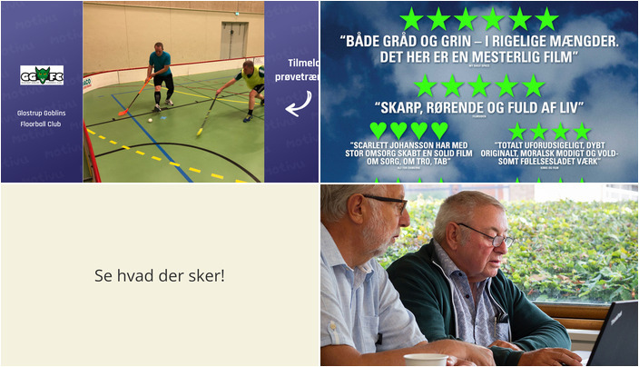 Motionsfloorball, filmvisning og IT-hjælp: Se hvad der sker i Glostrup den kommende uge