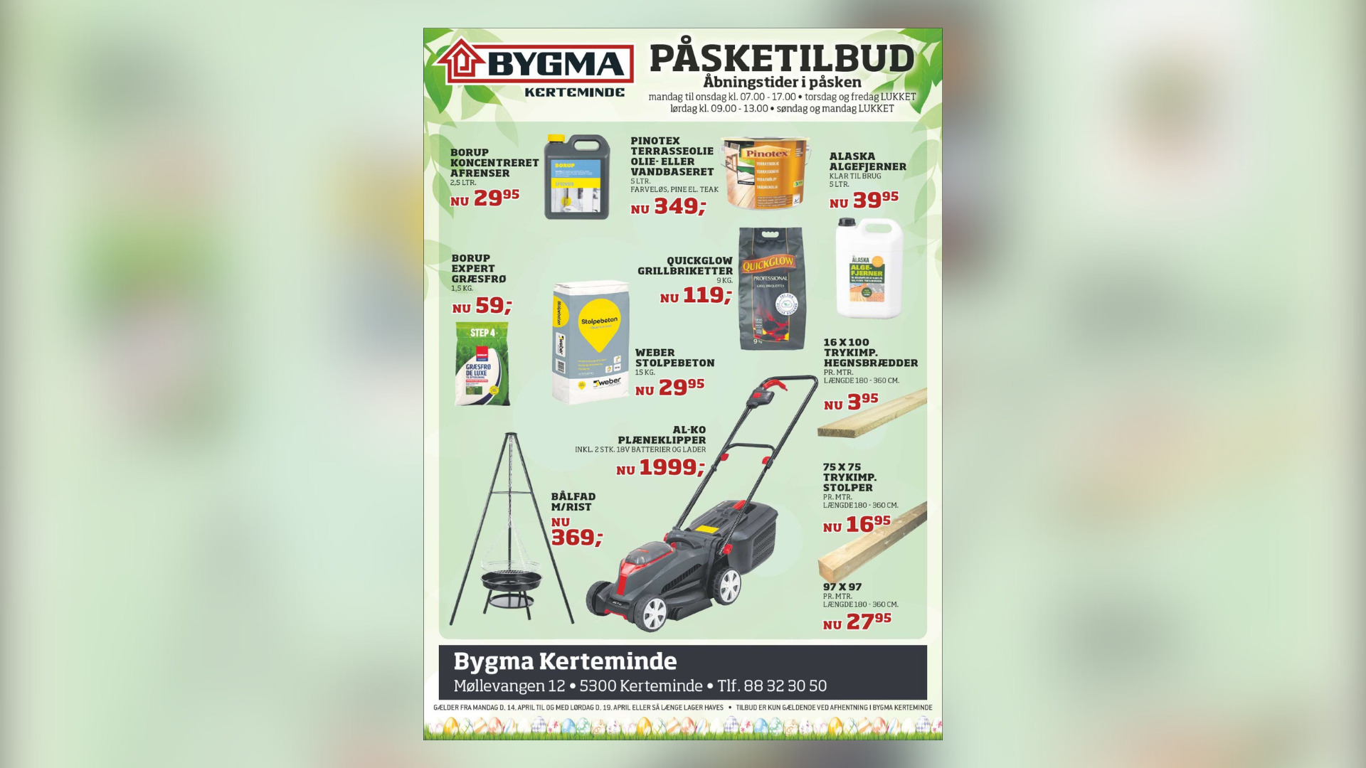 Grønne påsketilbud hos Bygma Kerteminde