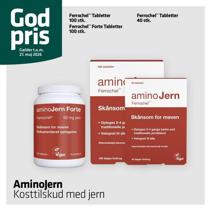 Ikast Apotek tilbyder gode priser på AminoJern kosttilskud