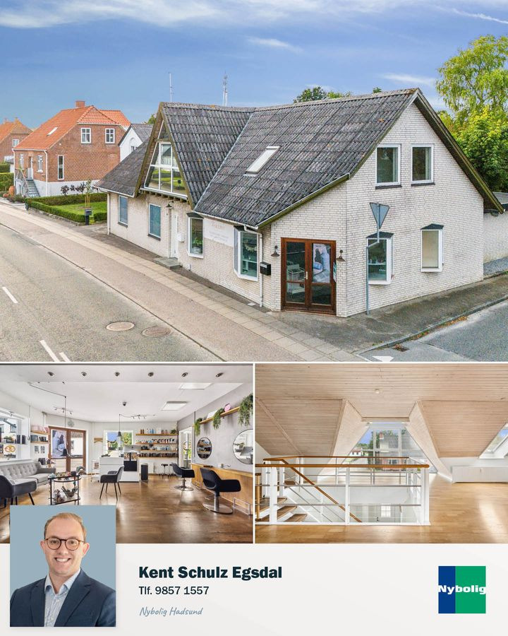 Nybolig Hadsund præsenterer alsidig bolig-/erhvervsejendom med mange muligheder i Als