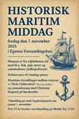 Maritim aften i Egense Forsamlingshus: Middag, fortællinger og musik