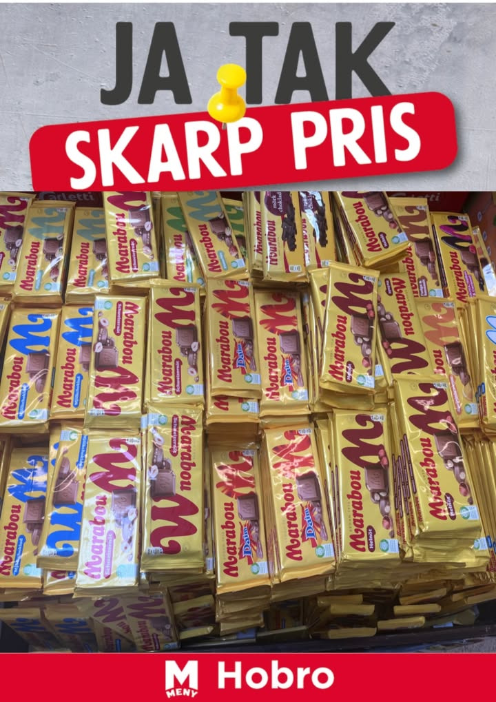 Skarp pris på Marabou chokolade hos MENY Hobro: Spar over 45%