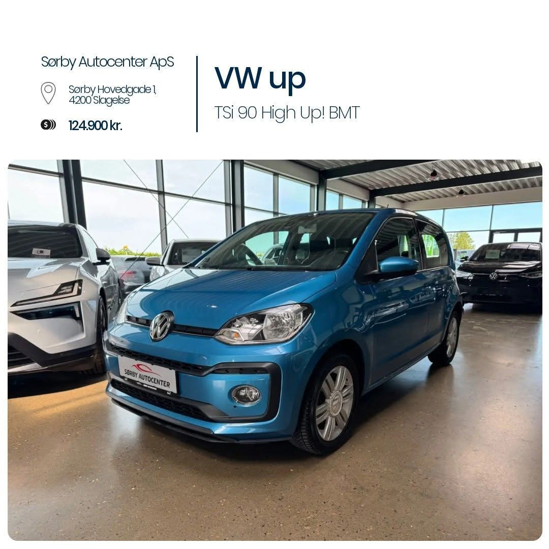 Sørby Autocenter præsenterer velholdt VW Up TSi 90 High Up! BMT klar til levering