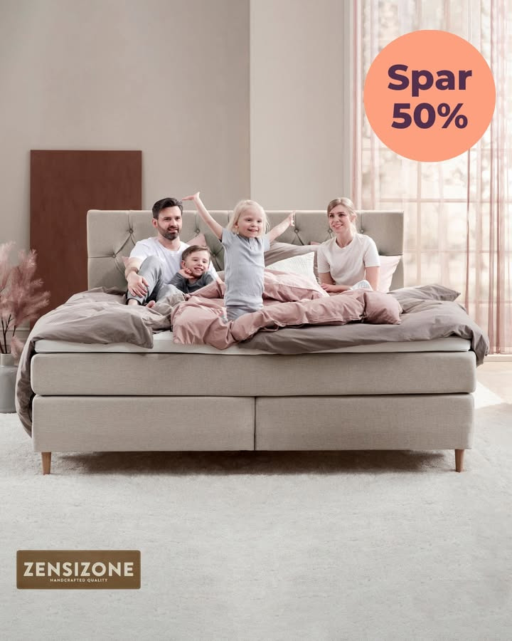 Bolighuset Thisted tilbyder store senge med 50% rabat for ekstra familieplads